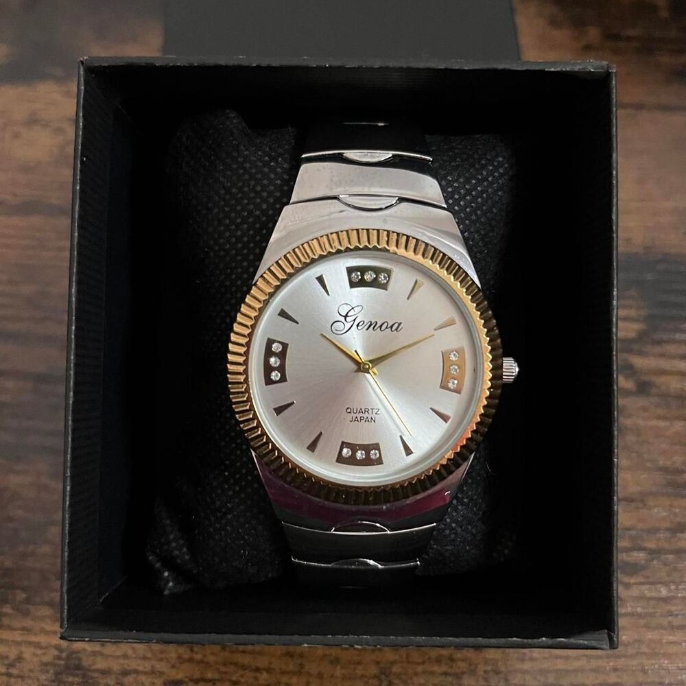 GENOA Women’s Watch Austrian Crystal Gold & Silver Tone Quartz Japan Movement